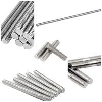 Factory Direct Supply 304 Stainless Steel Full-Threaded Round Head DIN 975 Threaded Rod Hardware Fastener
