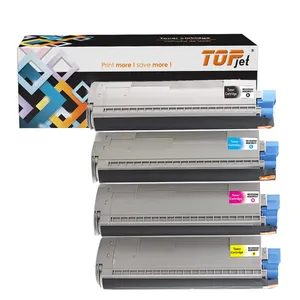 Topjet C542 Set Cartridge Toner warna kualitas asli kompatibel untuk OKI C542dnw MC573dn Printer Laser