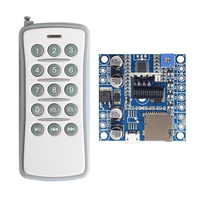 Module de lecteur MP3 à distance radio FN-RC15K 433 MHz avec carte son MP3 pour sirène et amplificateur 30W