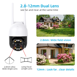 8MP 4K PTZ กล้อง IP 8x ซูมเลนส์คู่ตรวจจับมนุษย์กล้องวงจรปิดกล้องวงจรปิดกลางแจ้งอินเตอร์เน็ตไร้สายกล้องเฝ้าระวังวิดีโอไอซีซี อเล็กซา - Product Image 5