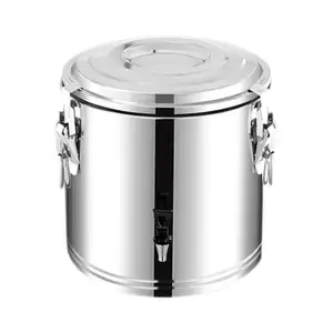 304 Stainless Steel Bucket Composite Bottom Barrel Thickened Metal Commercial Cooking Soup Stock Pots
