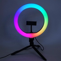 Шуньи 10 дюймов светодиодная кольцевая подсветка 26 см RGB светодиодные видео rgb кольцо свет с дистанционное управление