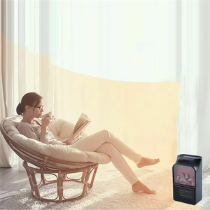 Calentador de pared portátil con pantalla LED, mini chimenea moderna con efecto de llama, calentador eléctrico integrado - Product Image 4