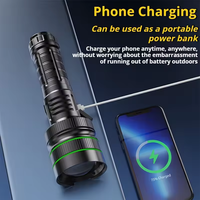 Lampe de poche LED puissante à longue portée, torche rechargeable à zoom, lampe à lumière forte, lanterne portable d'extérieur, étanche
