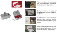 Stations de pièges à mouches faciles à utiliser avec serrure et clé, robustes, pour zones commerciales, fermes et pâturages
