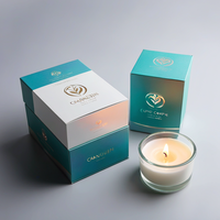 Coffret cadeau de bougie parfumée imprimé en couleur personnalisé en gros emballage d'abonnement pliant en carton de bougie manipulation de gaufrage
