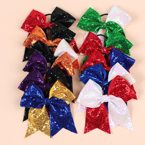 Pinza para el pelo con lazo de purpurina de 7 pulgadas con lentejuelas brillantes, accesorio grande para fiestas para adolescentes, niñas y niños, rosa intenso - Product Image 1