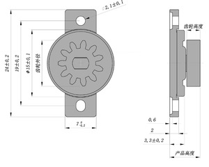 GQK GW2573108 Herraje para Muebles, Amortiguador Giratorio Rectangular Bidireccional/Unidireccional de Plástico Resistente al Desgaste, Fácil de Instalar - Product Image 3