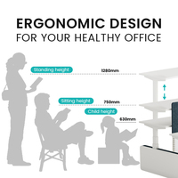 Bureau électrique moderne en gros, réglable en hauteur, avec design mobile, en aluminium, pour des configurations de bureau flexibles