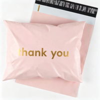 Sacs d'emballage roses pour le courrier, logo personnalisé, enveloppe en polyéthylène épaisse, résistante aux déchirures, sac de livraison express pour le commerce électronique