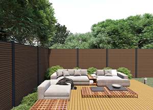 Panneaux WPC multicolores imperméables XINDAI, clôture d'intimité extérieure, barrière de <span class=keywords><strong>jardin</strong></span>, décoration murale extérieure - Product Image 6