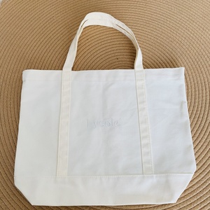 Sac fourre-tout en toile grande capacité sacs fourre-tout Portable Logo personnalisé sac à provisions brodé pour femmes hommes voyage plage en plein air - Product Image 3