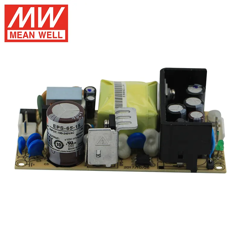 Meanwell одиночный выход AC DC EPS-65-15 65 Вт 15 В PCB 15VDC AC DC SMPS модуль переключения питания