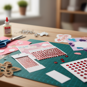 Adesivi Brillanti Ilan 8mm con Strass Rossi, Confezione da 120 Pezzi - Product Image 2