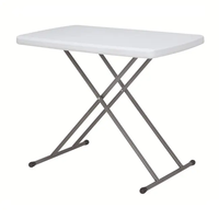 Jardin extérieur en plastique portable pliable petite hauteur de table d'ordinateur pliable réglable