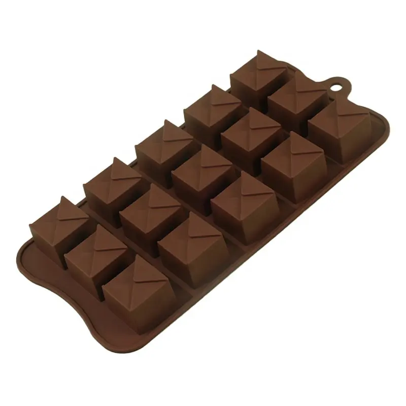 Moule à gâteau en forme de paquet cadeau sans BPA 15 cavités, savon glacé, chocolat, bonbons, fondant, moule en silicone 3D pour outils à gâteau faits à la main