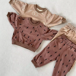 Ensemble de pulls d'hiver pour garçons, imprimé personnalisé, ensemble de sweat-shirts décontractés à <span class=keywords><strong>la</strong></span> <span class=keywords><strong>mode</strong></span> pour enfants, vente en gros, ensemble de vêtements pour bébé garçon fille tout-petit - Product Image 2