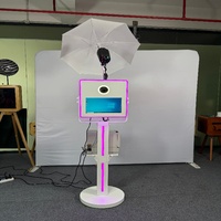 Mesin Photo Booth Layar Sentuh 15.6in Selfie dengan Printer Flash untuk Kamera SLR & Pesta