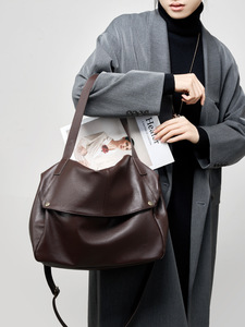 Sac à main en cuir véritable pour femme, grand sac fourre-tout, fermeture à glissière, pour les voyages quotidiens, les courses - Product Image 1