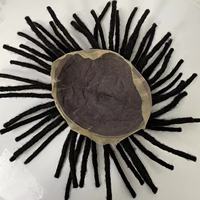 Perruques respirantes Emeda Dreadlock pour hommes, systèmes de prothèses capillaires 100% naturelles