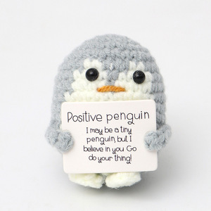 Custom Knitted Potato Creative Mini Funny Positive Life Heart Potato Handmade Crochet <b>Penguin</b> Clasp Birthday Gifts - Product Image 6