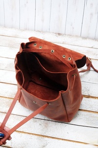Sac à dos en cuir marron pour étudiantes, sac à dos Double classique Unique de Style de voyage pour femmes - Product Image 2