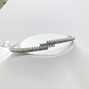 Custom plata 925 sterling <b>Silver</b> minimalist party <b>bracelet</b> fine korean gold plated chunky vintage pearl fashion <b>bangle</b> <b>bracelets</b> - Product Image 3