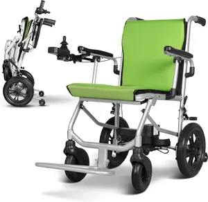 2023 Hot Sale Lightest Aluminum Portable Folding Cheap Foldable Lightweight The Electric Wheelchair For The Disabled