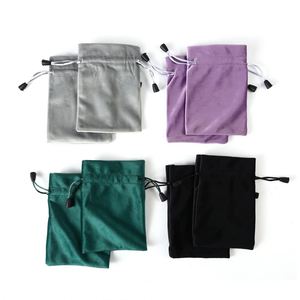 Wholesale Jewelry Gifts Wedding Festival Double-Sided Sewing Small Size Velvet <b>Drawstring</b> <b>Pouch</b> Bag - Product Image 1
