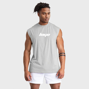 Canotta da <span class=keywords><strong>Uomo</strong></span> Traspirante per Allenamento, Bodybuilding, Corsa, in Cotone, Personalizzabile, Disponibile in Magazzino - Product Image 2