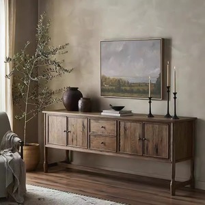 Gabinete de <span class=keywords><strong>TV</strong></span> de <span class=keywords><strong>madera</strong></span> maciza Retro RHAmerican, gabinete lateral de comedor de lujo francés Simple para el hogar, sala de estar, entrada de <span class=keywords><strong>madera</strong></span> Original - Product Image 5