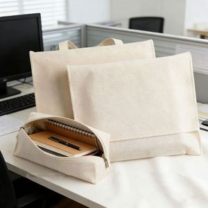 Canvas Envelope Storage Bag Logo <b>Printed</b> for Gift Reusable Pouch - Product Image 4