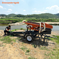 Installation de Lavage d'Or à Haute Efficacité de Tri avec Plateforme Vibrante, Capacité de 5 Tonnes/Heure, et Four de Fusion pour Déposits Alluvionnaires Fluviaux