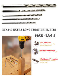 Gỗ Kim Loại thêm dài khoan bit 3mm,3.5mm,4mm,4.5mm,5mm,5.5mm,6mm,7mm,8mm HSS jobber khoan bit din340 - Product Image 6