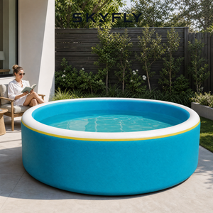 <span class=keywords><strong>Piscine</strong></span> gonflable extérieure de 6,6 pieds sur 4 pieds de profondeur pour adultes et familles - Product Image 3