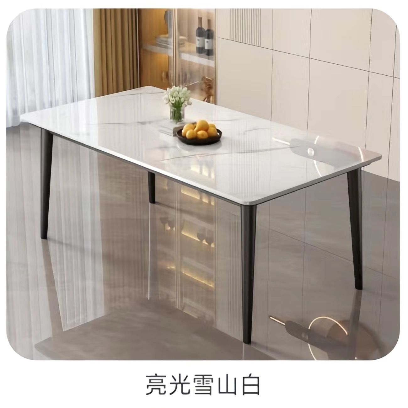 Blanc neige brillant, bureau de 12 mm d'épaisseur