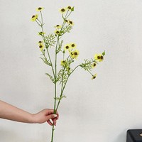 Petite marguerite sauvage Arrangement de fleurs artificielles rose vif pour décor de jardin pour Noël Nouvel An festivités du Nouvel An chinois