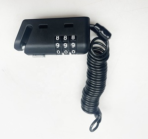 Casco de seguridad de alta calidad de fábrica JINJIAN para motocicleta, candado de bicicleta de combinación de dígitos portátil fino, <span class=keywords><strong>Cable</strong></span> de alambre, candado para casco de bicicleta - Product Image 1