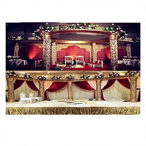 Décoration de scène de mariage Telugu, Mandap, style Inde du Sud, en fibre de verre légère, décoration de mariage moderne, design personnalisé - Product Image 1