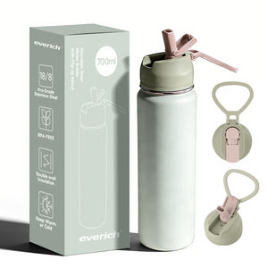 Botella de Agua de Acero Inoxidable de 700 ml con Boquilla Abatible y Asa Ancha, <span class=keywords><strong>Libre</strong></span> de BPA, Aislamiento al Vacío de Doble Pared, Funda Protectora - Product Image 1