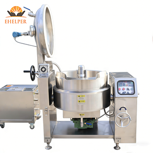 Olla de Cocción al Vacío Inclinable / Mezclador con Camisa de Vapor |   Control Automático de Temperatura, Cuchillas Desmontables, Calentamiento y Mezcla Eficientes - Product Image 4