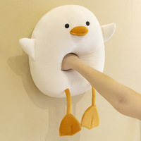Grande peluche canard blanc, canard populaire, grande poupée, jouet doux et mignon, coussin de lit, cadeau en gros