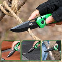 Couteau de poche SK, couteau pliant pour hommes, couteaux EDC avec lame en acier D2 pour couper le carton, le cuir, le tapis, le mousse, le PVC