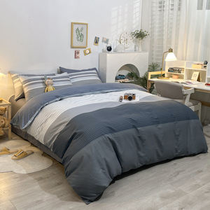 Parure de lit 4 pièces, ensemble de literie nouveau Style 300TC 2021 coton, housse de <span class=keywords><strong>couette</strong></span>, drap pour dortoir d'étudiant, 4 pièces, 100% - Product Image 5
