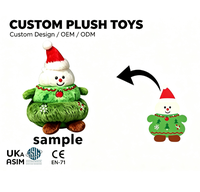Boneka Salju Kustom Mainan Plush Lembut untuk Dekorasi Meja Rumah Hadiah Anak-Anak Boneka Salju Plush