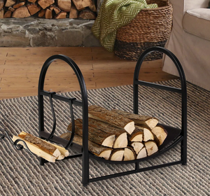 Instructions <span class=keywords><strong>de</strong></span> bricolage faciles à suivre, porte-bûches en métal traditionnel britannique pour extérieur avec toit incliné anti-pluie - Product Image 3