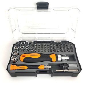 Ensemble de tournevis à cliquet et de douilles OEM 55 pièces, embouts magnétiques Cr-V avec porte-embouts et étui rigide pour bricolage à domicile et réparation électronique - Product Image 2