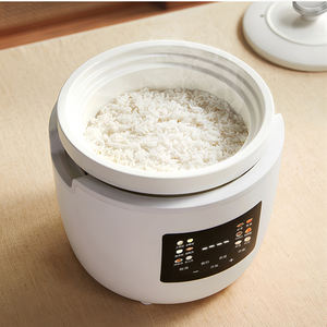 Nouveauté : Cuiseur à riz électrique blanc 500W, style pot, <span class=keywords><strong>en</strong></span> céramique épaisse, multicuiseur 3L, mijoteuse avec fonction anti-cuisson à sec, prise VDE. - Product Image 1