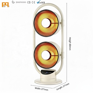 Calentador Portátil de Cerámica y Cristal de Carbono con Pantalla LCD de Temperatura, Control Remoto y Protección Antivuelco para Uso Doméstico en Invierno - Product Image 1