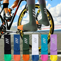 Chaussettes de cyclisme professionnelles Mingrenmingjia pour jeunes, tricotées, à compression, réfléchissantes, antidérapantes, à séchage rapide et absorbant la transpiration